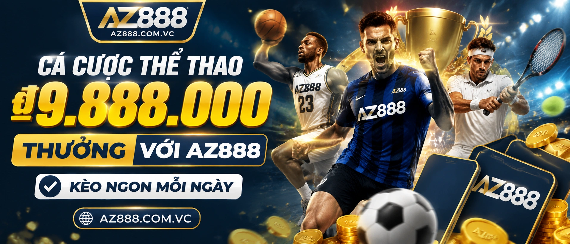 Khối danh mục thể thao AZ888 với bố cục card gọn và dễ lướt